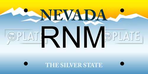 RNM Nevada License Plate