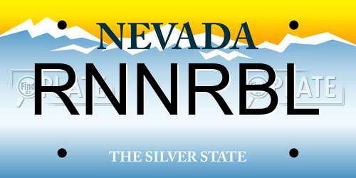 RNNRBL Nevada License Plate