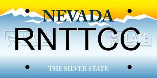 RNTTCC Nevada License Plate