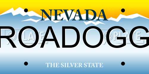 ROADOGG Nevada License Plate