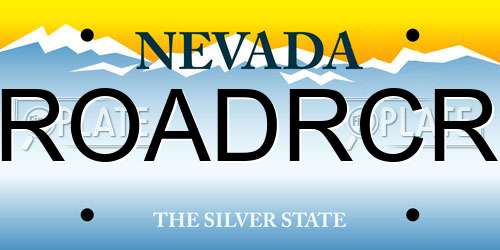 ROADRCR Nevada License Plate