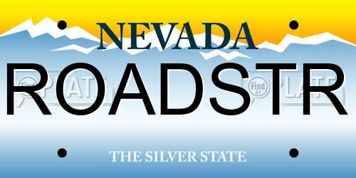 ROADSTR Nevada License Plate