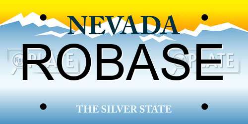 ROBASE Nevada License Plate