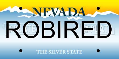ROBIRED Nevada License Plate