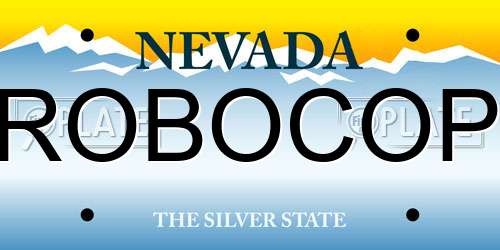 ROBOCOP Nevada License Plate