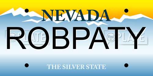ROBPATY Nevada License Plate