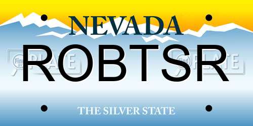 ROBTSR Nevada License Plate