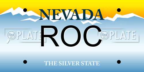 ROC Nevada License Plate