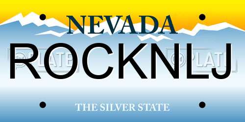 ROCKNLJ Nevada License Plate