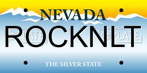 ROCKNLT Nevada License Plate