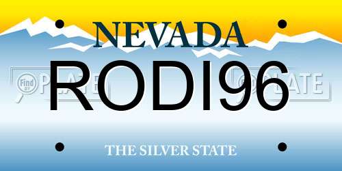 RODI96 Nevada License Plate