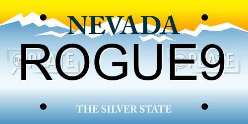ROGUE9 Nevada License Plate