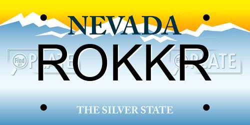 ROKKR Nevada License Plate
