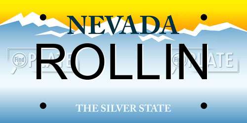 ROLLIN Nevada License Plate