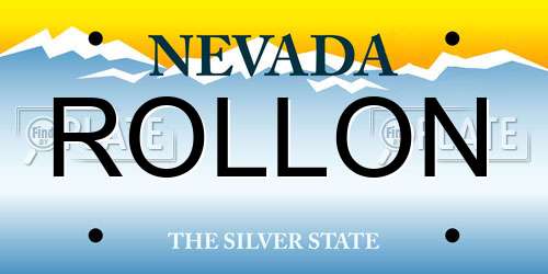 ROLLON Nevada License Plate