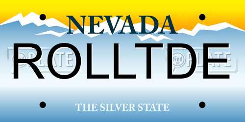 ROLLTDE Nevada License Plate