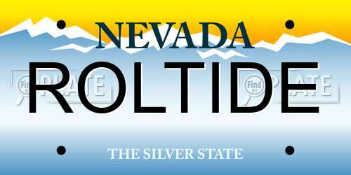 ROLTIDE Nevada License Plate