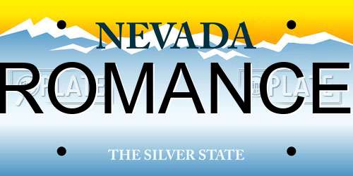 ROMANCE Nevada License Plate