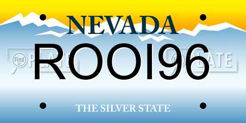 ROOI96 Nevada License Plate