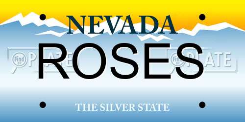 ROSES Nevada License Plate