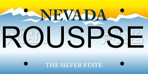 ROUSPSE Nevada License Plate