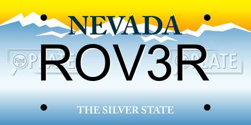 ROV3R Nevada License Plate