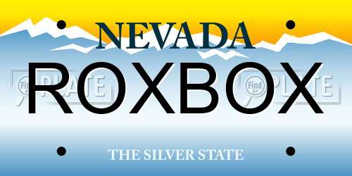 ROXBOX Nevada License Plate