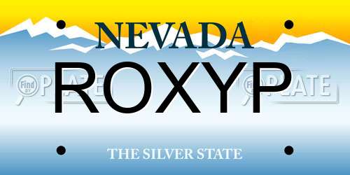 ROXYP Nevada License Plate