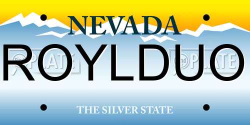 ROYLDUO Nevada License Plate