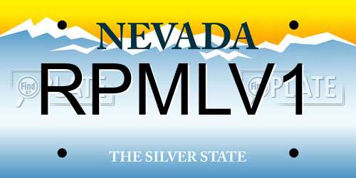 RPMLV1 Nevada License Plate