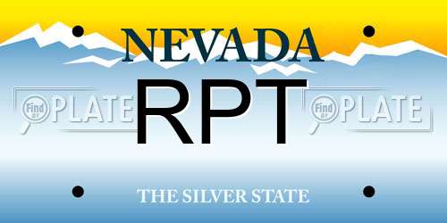 RPT Nevada License Plate