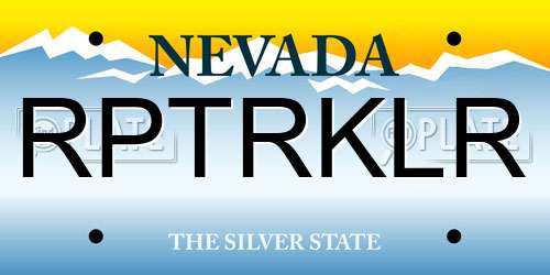 RPTRKLR Nevada License Plate