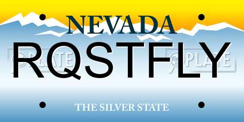 RQSTFLY Nevada License Plate