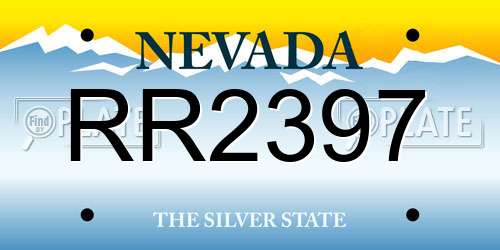 RR2397 Nevada License Plate