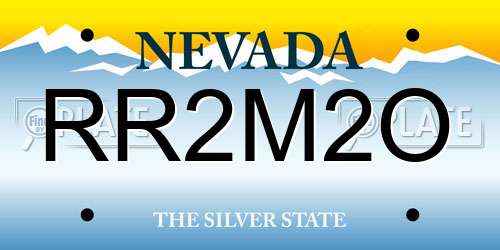 RR2M2O Nevada License Plate