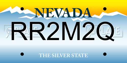 RR2M2Q Nevada License Plate