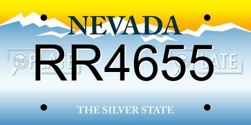 RR4655 Nevada License Plate