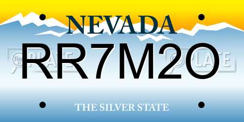 RR7M2O Nevada License Plate