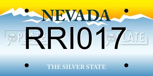 RRI017 Nevada License Plate