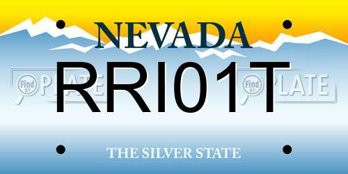 RRI01T Nevada License Plate