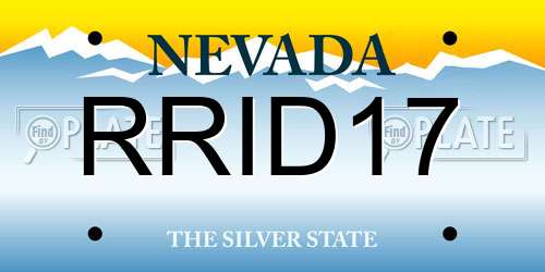 RRID17 Nevada License Plate