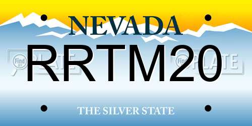 RRTM20 Nevada License Plate
