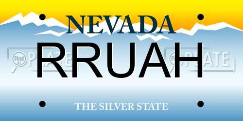 RRUAH Nevada License Plate