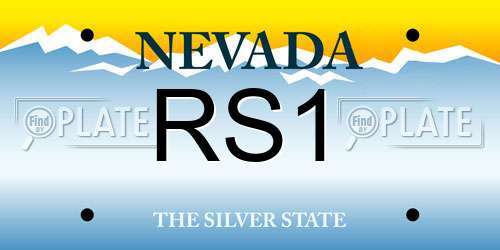 RS1 Nevada License Plate