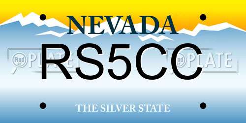 RS5CC Nevada License Plate