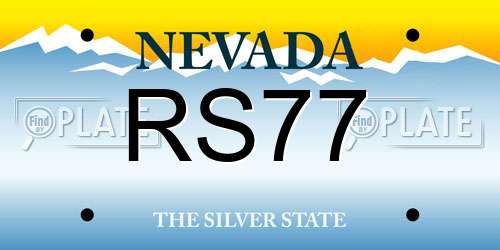 RS77 Nevada License Plate