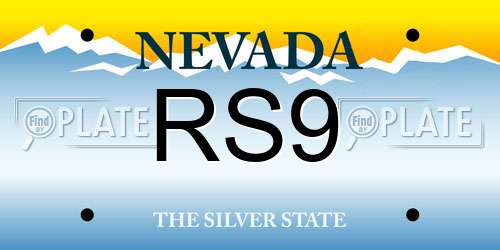 RS9 Nevada License Plate