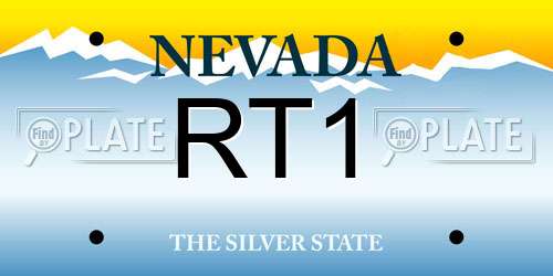 RT1 Nevada License Plate