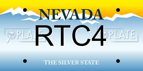 RTC4 Nevada License Plate