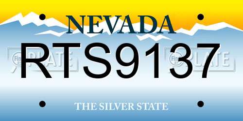 RTS9137 Nevada License Plate